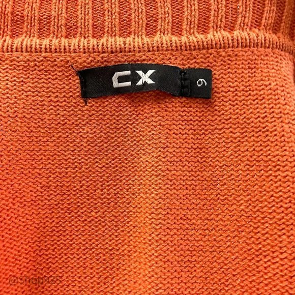 orange zip up sweater long sleeve - Picture 5 of 8